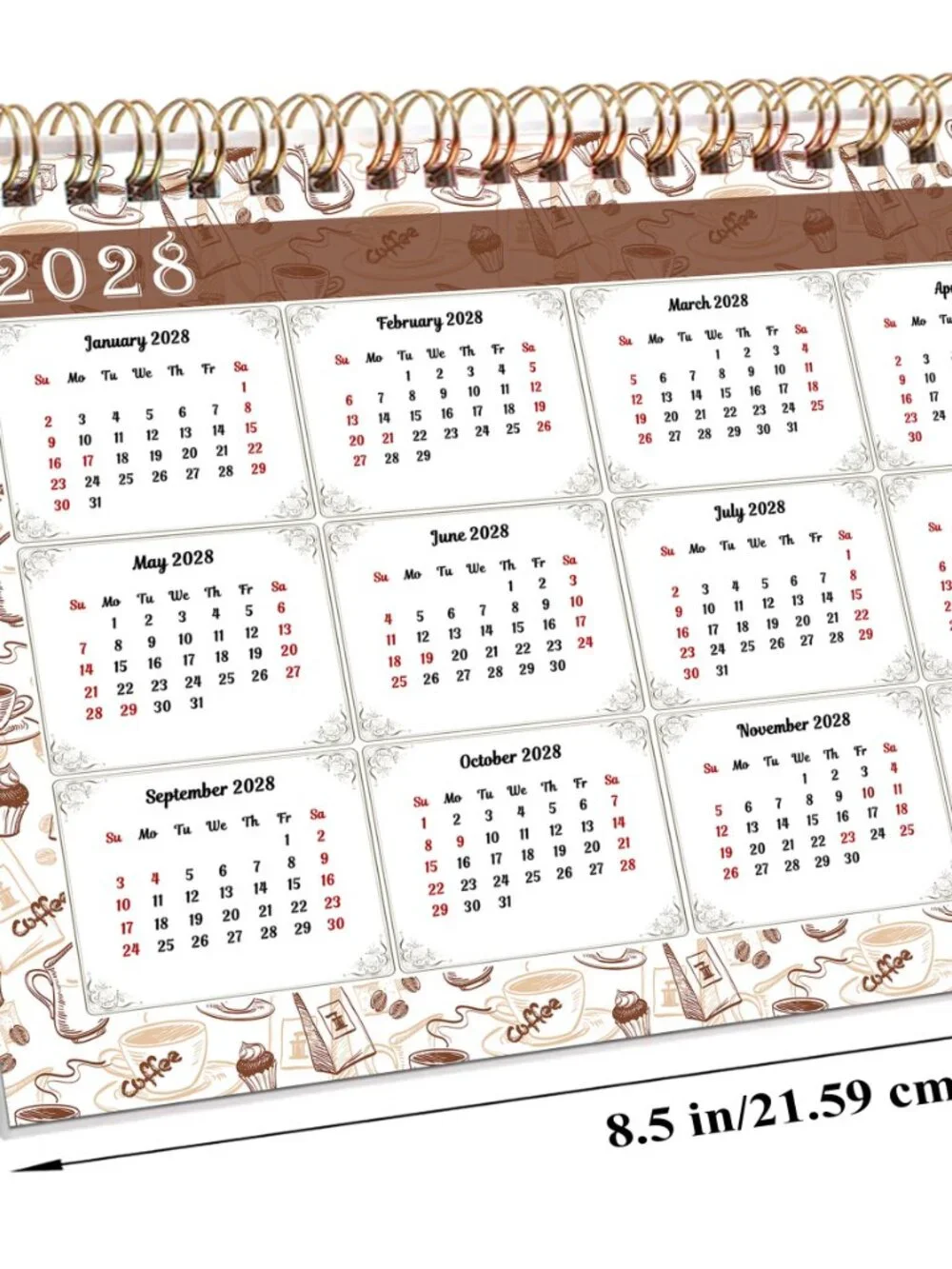 2026-2027 18 Months Standing Flip Desk Calendar Desktop Planner 020